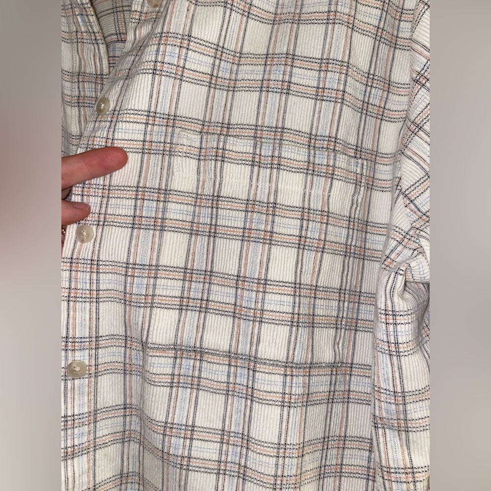 Madewell Corduroy Oversized Ex Boyfriend Shirt in Lombard Plaid Large - Picture 4 of 16